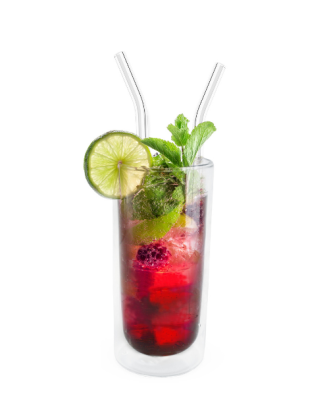 Set de 4 paie din sticla pentru cocktail - VIN BOUQUET